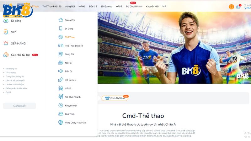 Giới thiệu thể thao BK8
